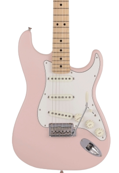 guitarra eléctrica rosa